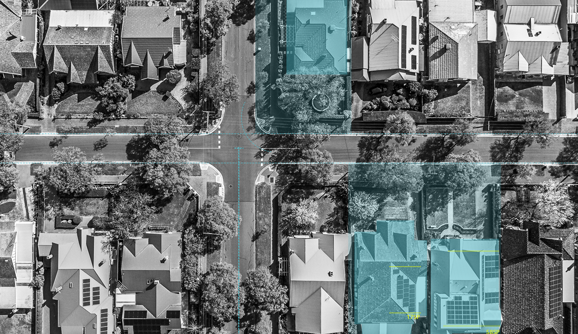 Satellite image of streets
